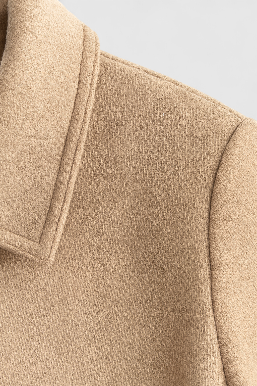 Maison Cropped Button Jacket | Turn-Down Collar Structured Fit Autumn