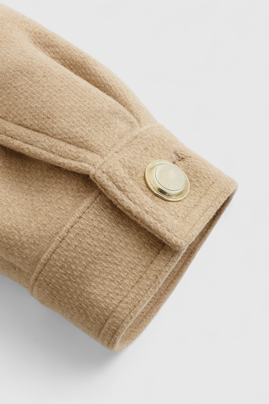 Maison Cropped Button Jacket | Turn-Down Collar Structured Fit Autumn