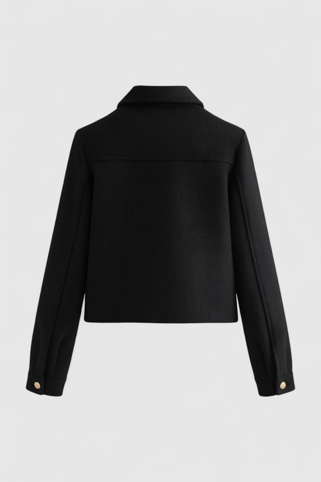 Metal-Button Pocket Jacket | Turn-Down Collar, Regular Fit