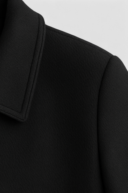 Metal-Button Pocket Jacket | Turn-Down Collar, Regular Fit