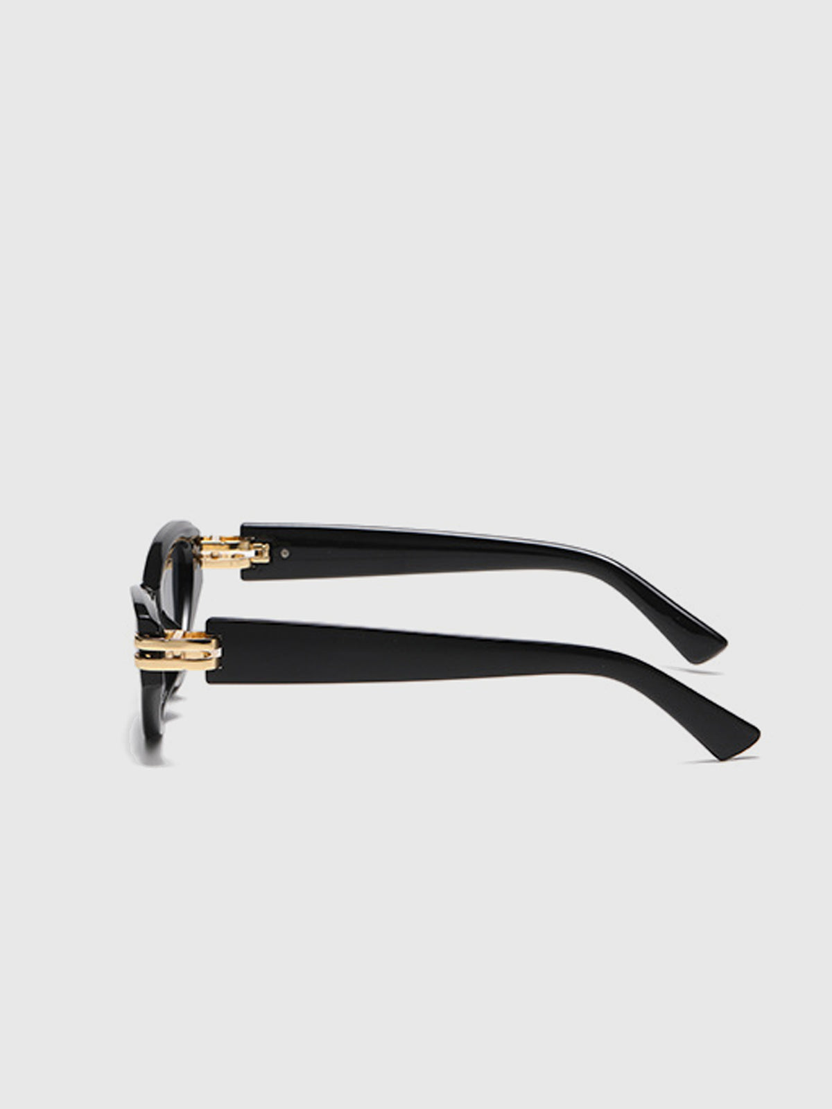 Cat-Eye Sunglasses | Black Frame | Gold Detail | UV Protection