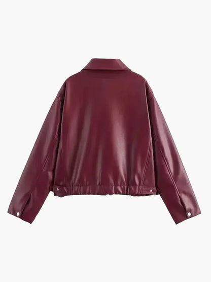 | Oversized fit Leather jacket