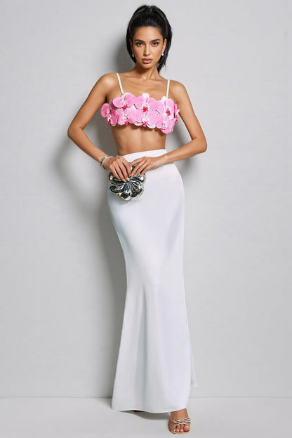 Saphira Pearl Flower Maxi Dress Set