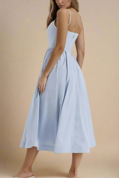 | Satin Finish Midi Dress