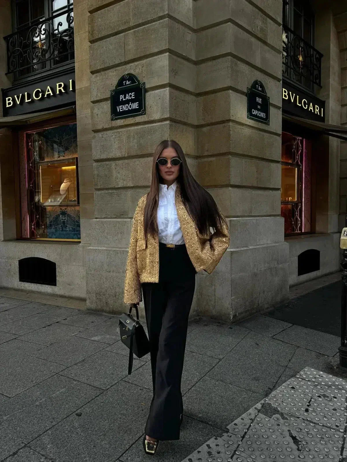 | Sequin Cropped Jacket