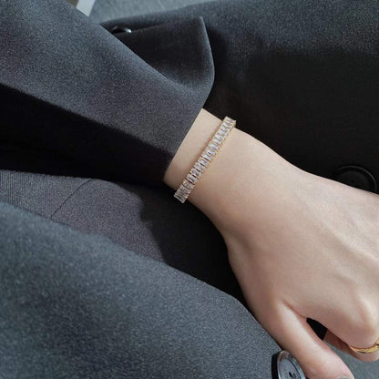 Celeste Gold Crystal Tennis Bracelet
