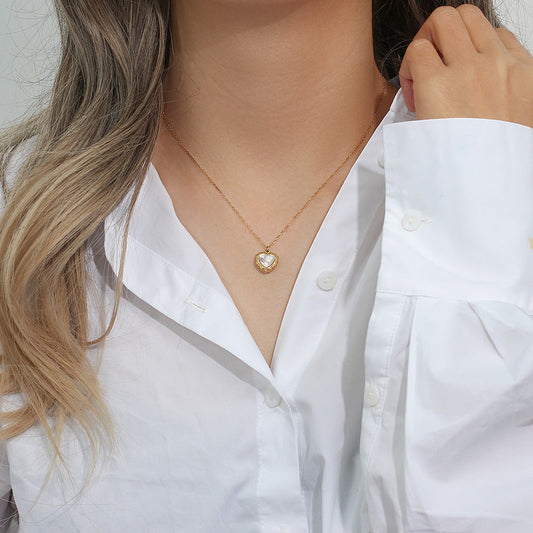 Celestia Heart Pearl Necklace