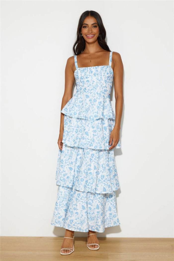 | Tiered Floral Maxi Dress