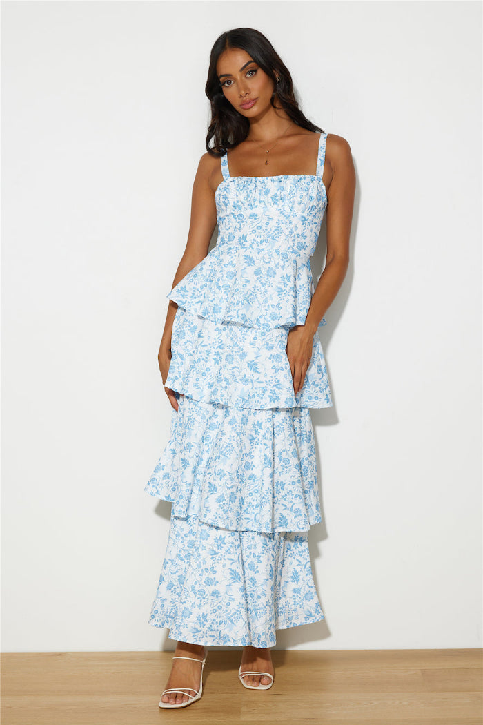 | Tiered Floral Maxi Dress