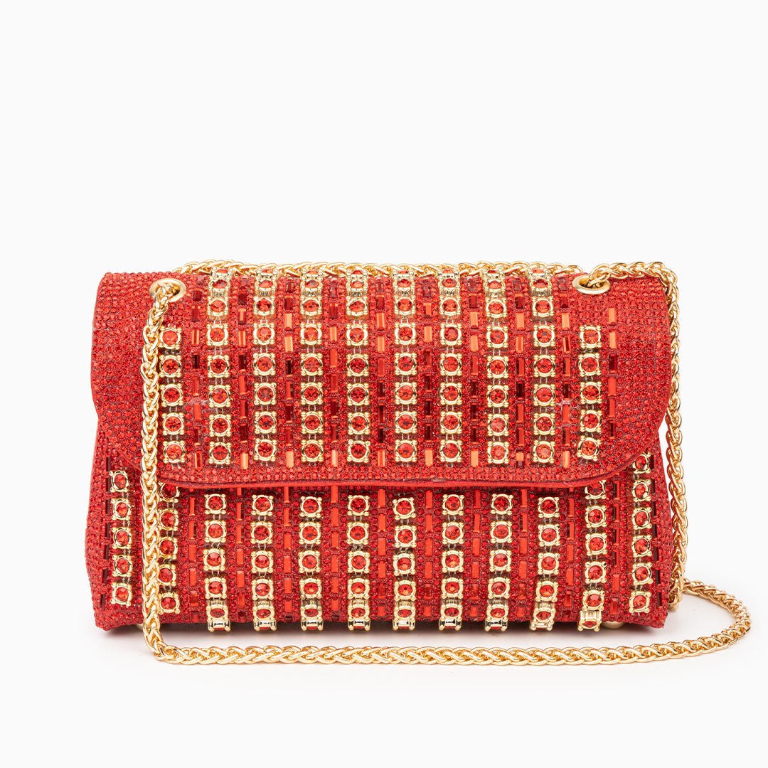 Chantal Clutch Bag with Diamond Detail