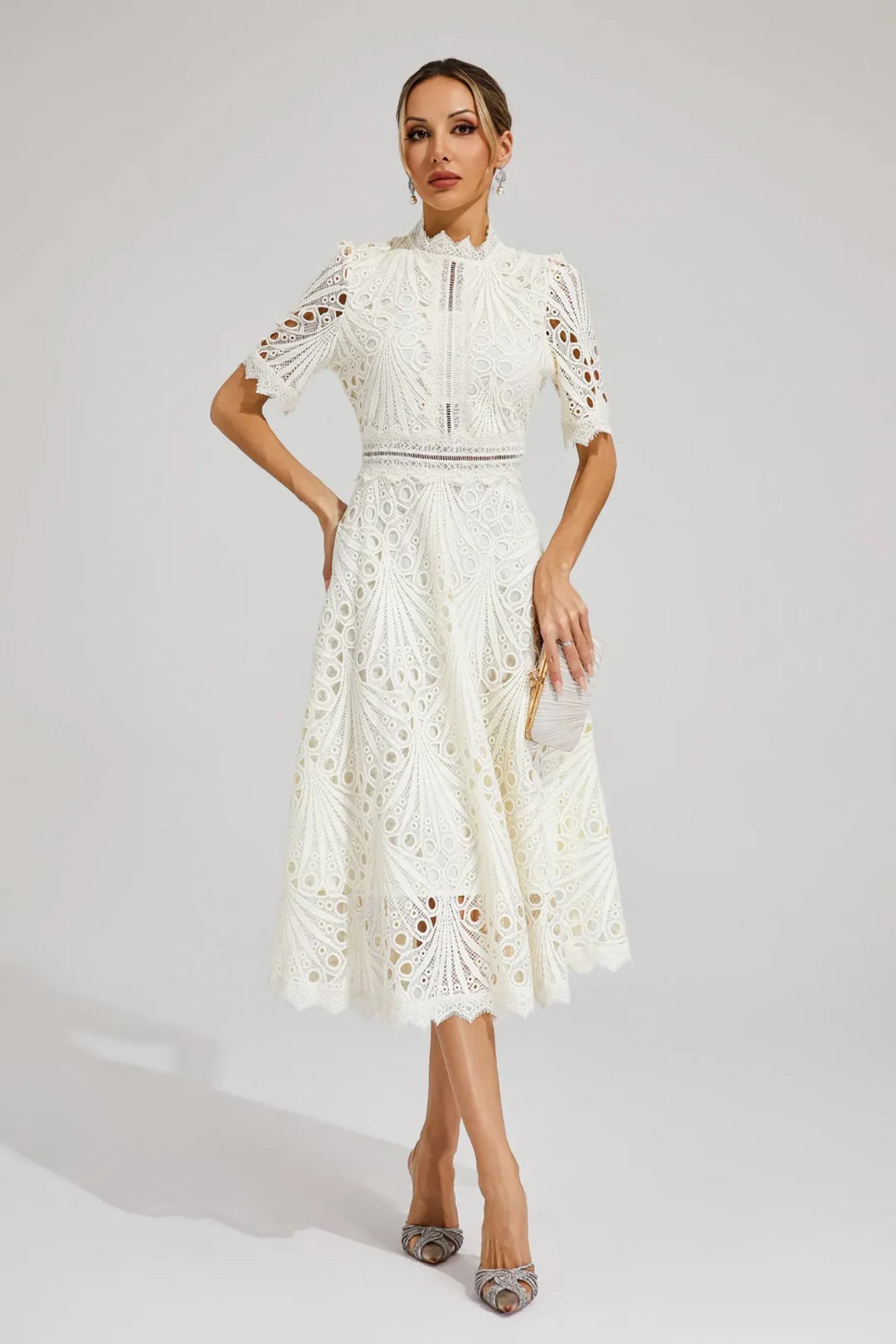 | Lace Midi Dress