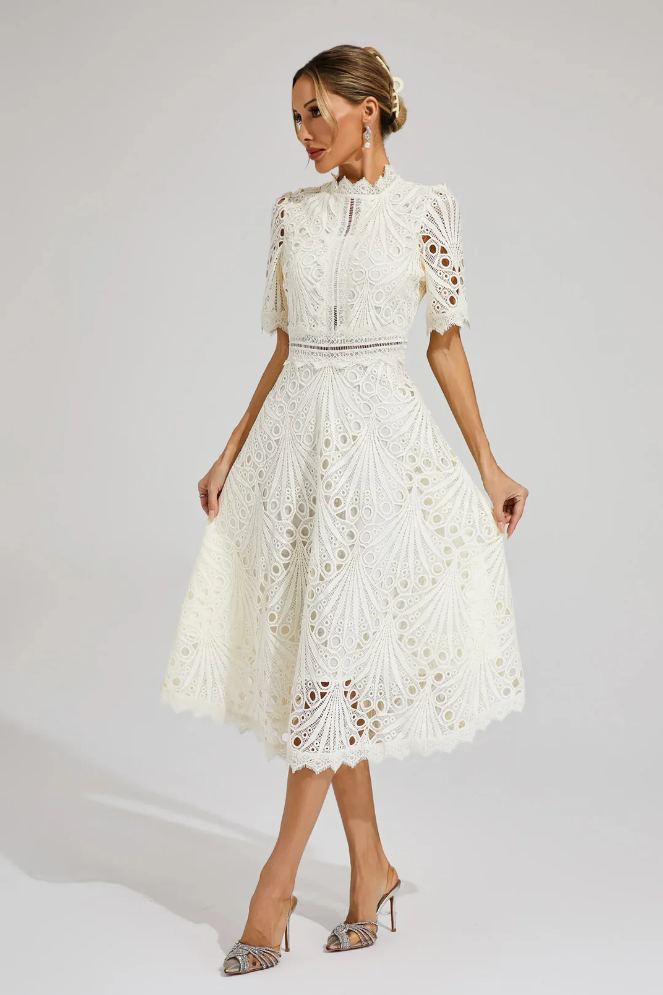 | Lace Midi Dress