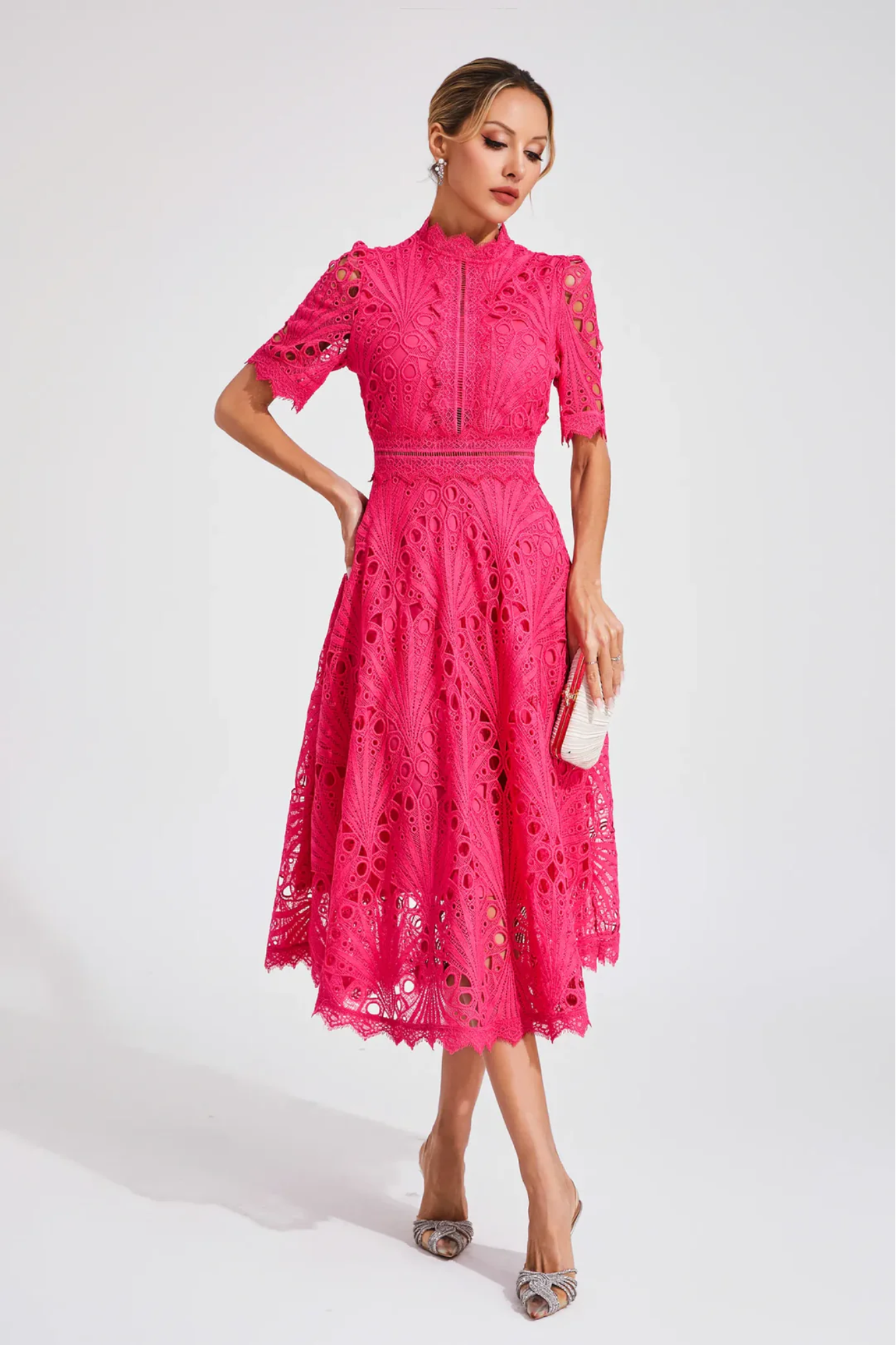 | Lace Midi Dress