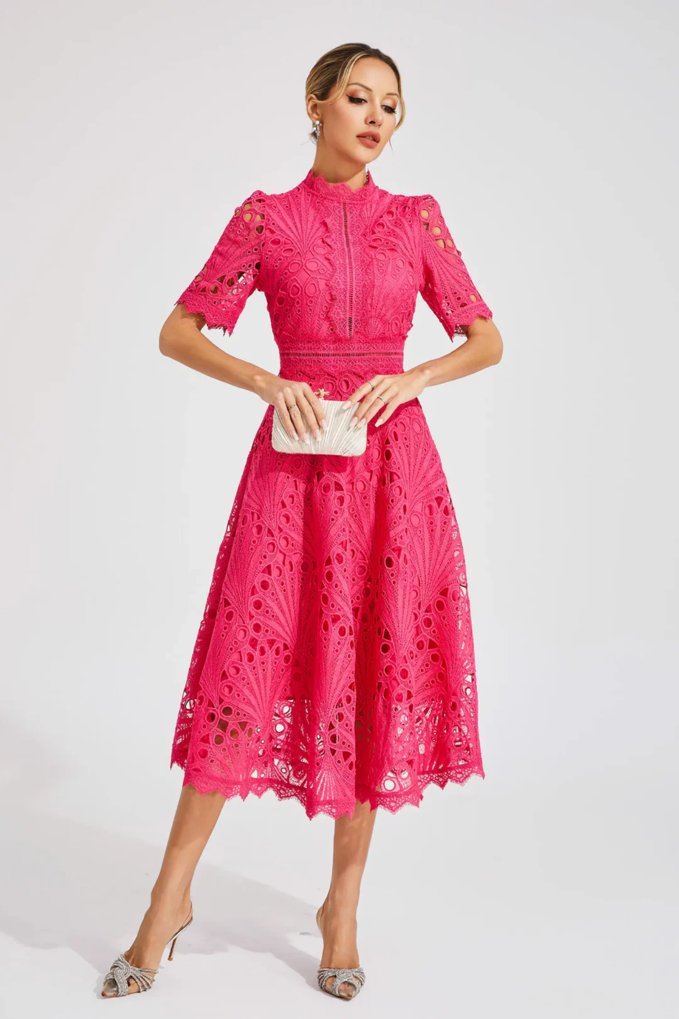 | Lace Midi Dress