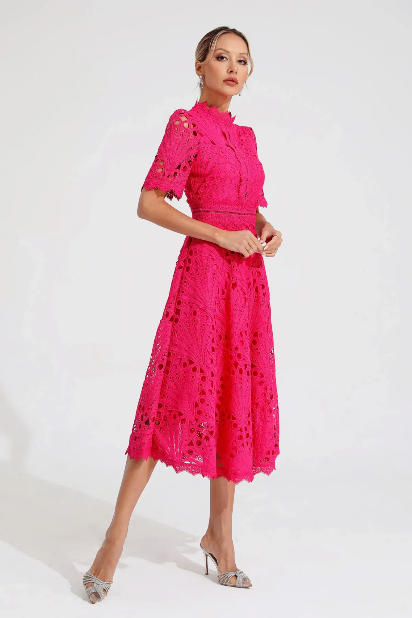 | Lace Midi Dress