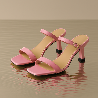 | Leather Heel Mules