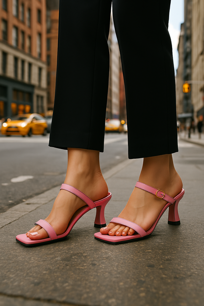 | Leather Heel Mules