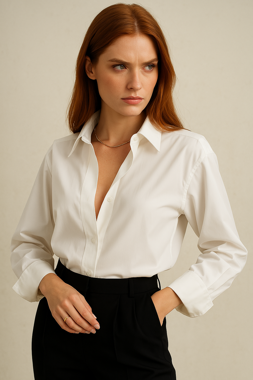 | Organic Cotton Women's Classic Formal Blouse