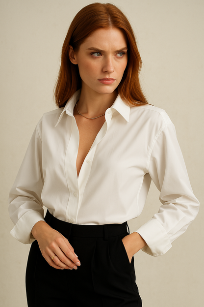 | Organic Cotton Women's Classic Formal Blouse