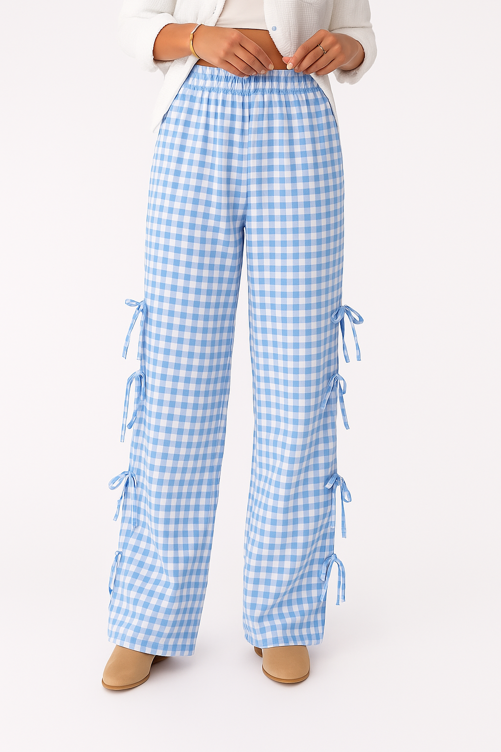 | Checkered Cotton Trousers