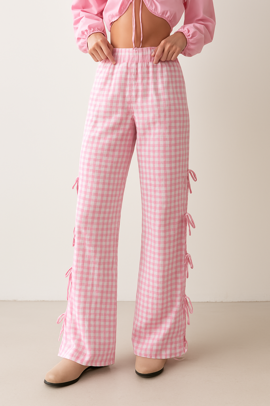 | Checkered Cotton Trousers