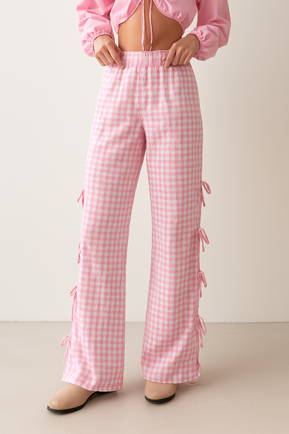 | Checkered Cotton Trousers