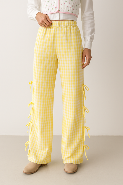 | Checkered Cotton Trousers
