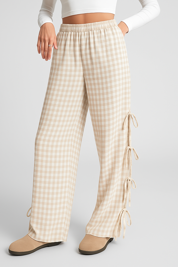 | Checkered Cotton Trousers