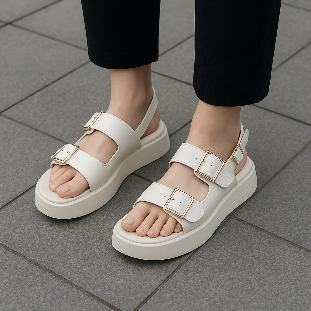 | Leather Platform Sandal