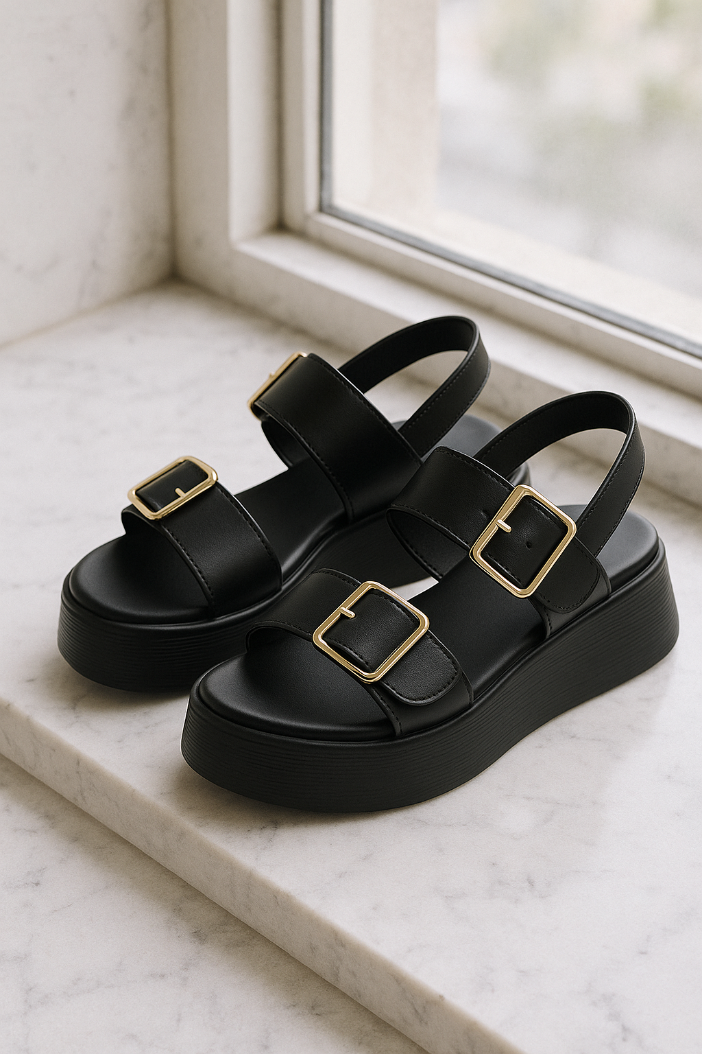 | Leather Platform Sandal