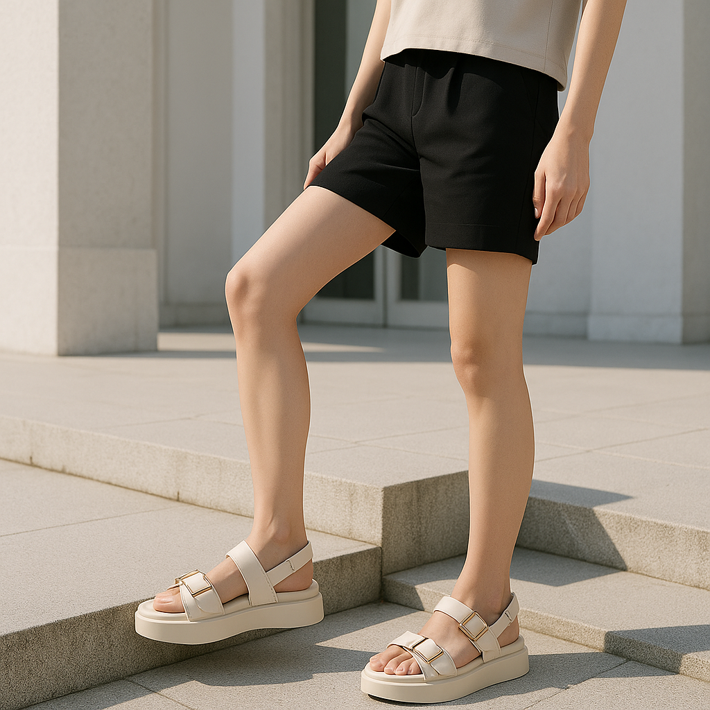 | Leather Platform Sandal