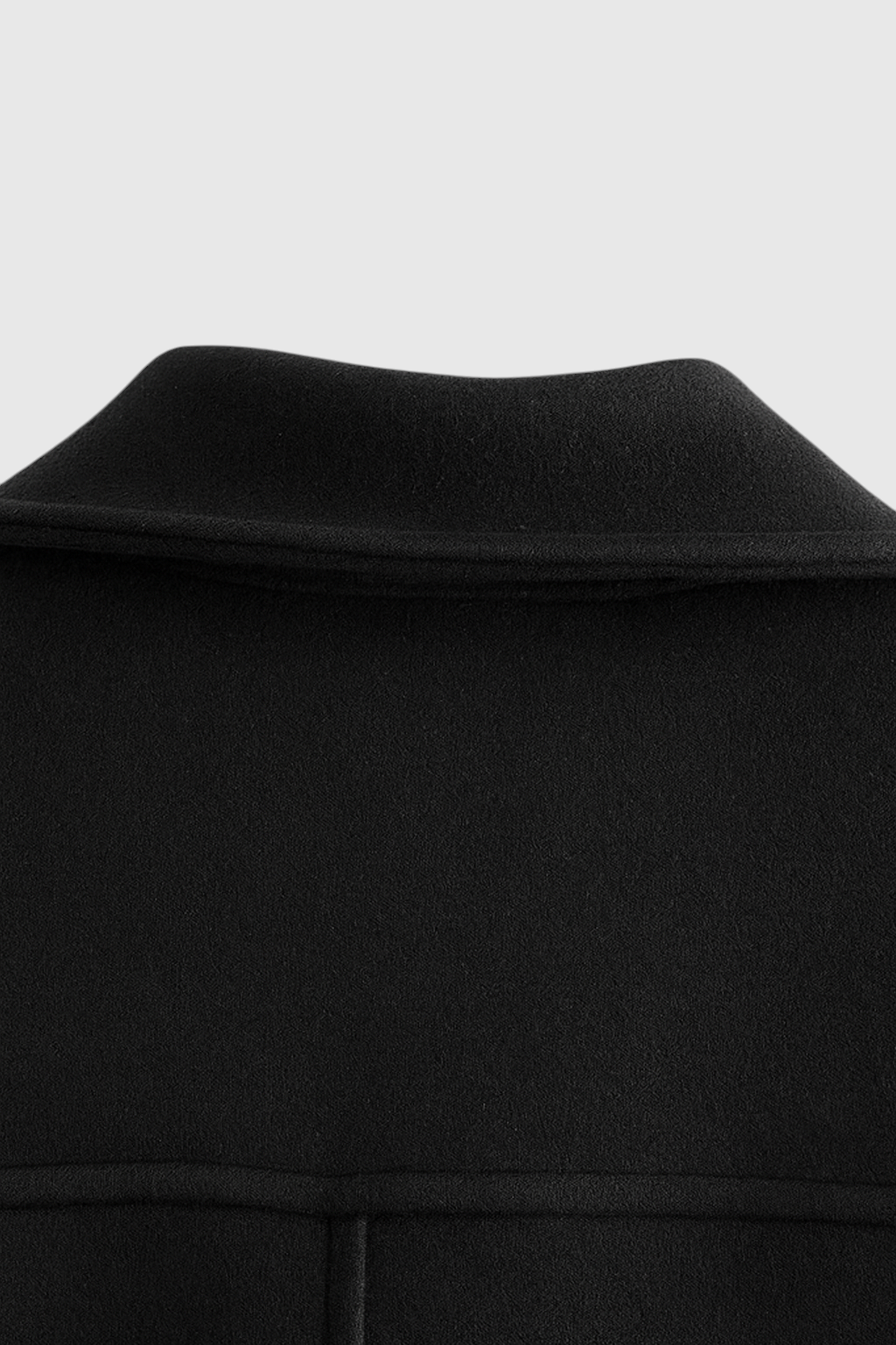 Cropped Button Jacket | Square Collar, Pocket Detail, Long Sleeve
