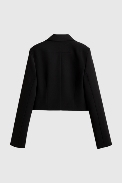 Cropped Utility Jacket | Turn-Down Collar, Flap Pockets