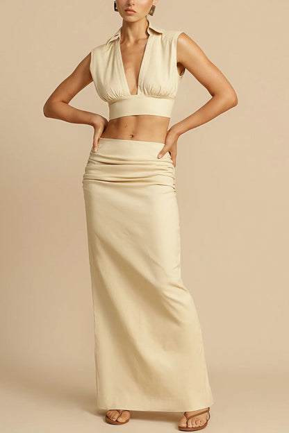 Chic Women's Co-ord Set - Stylish Two Piece Sets in Lightweight Fabric for Effortless Elegance and Versatile Styling