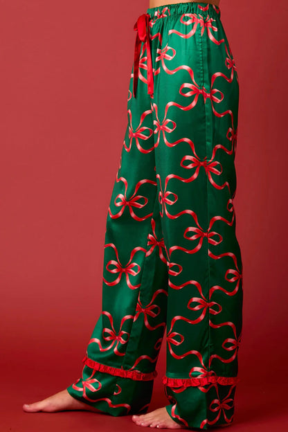 Christmas Bow-tie Long Sleeve Pajama Sets