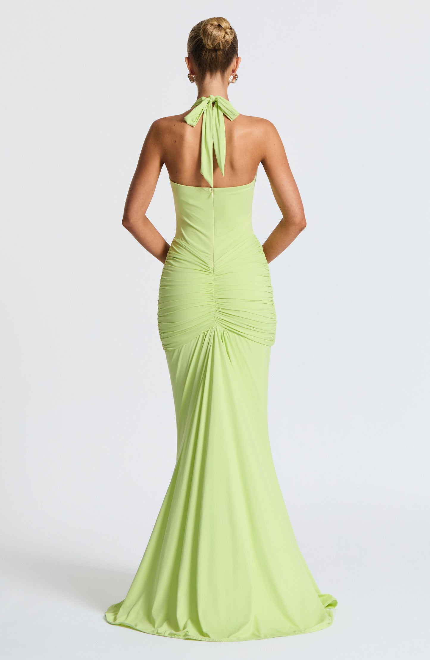 | Sculpted Plunge Evening Gown