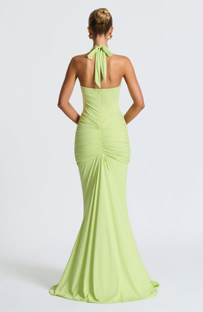 | Sculpted Plunge Evening Gown