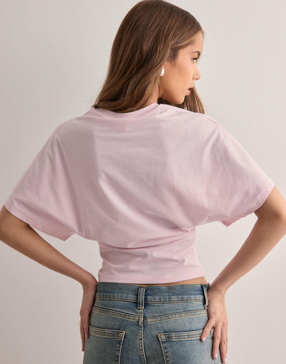 | Cinched Waist Cropped T-Shirt