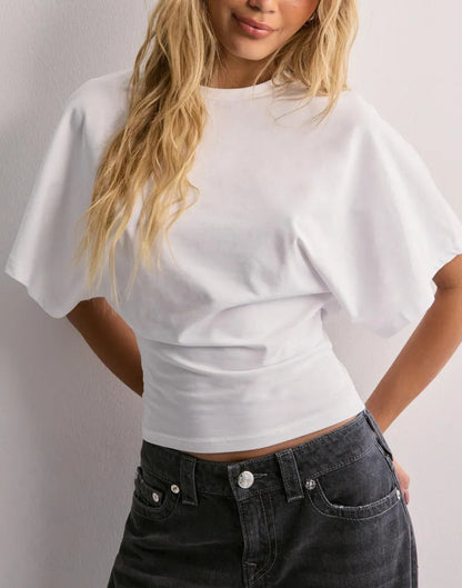 | Cinched Waist Cropped T-Shirt