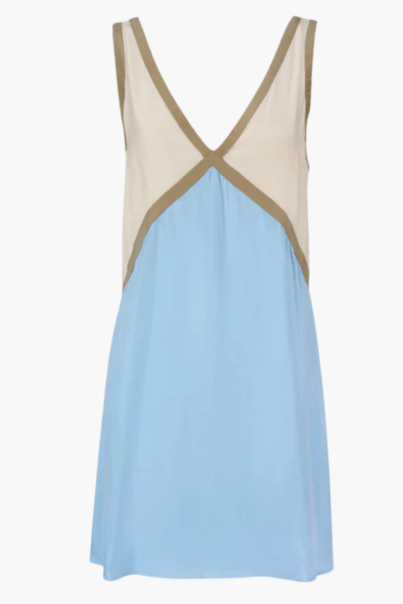 | Colour-block V-neck mini dress