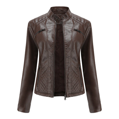 | Women’s Classic Zip-up Biker Jacket
