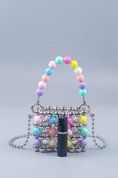 Colorful Hollow-out Handmade Beaded Crossbody Bag