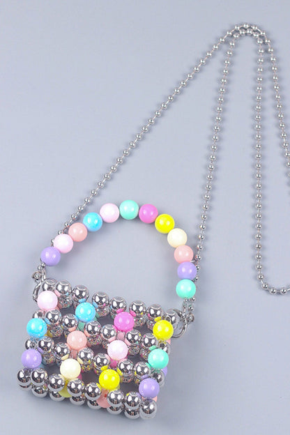 Colorful Hollow-out Handmade Beaded Crossbody Bag