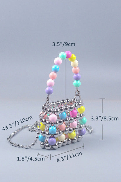 Colorful Hollow-out Handmade Beaded Crossbody Bag