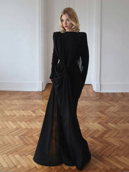 Irregular Ribbon Design Maxi Dress