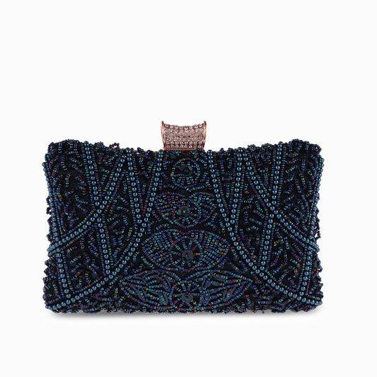 Kaia Elegant Beaded Clutch
