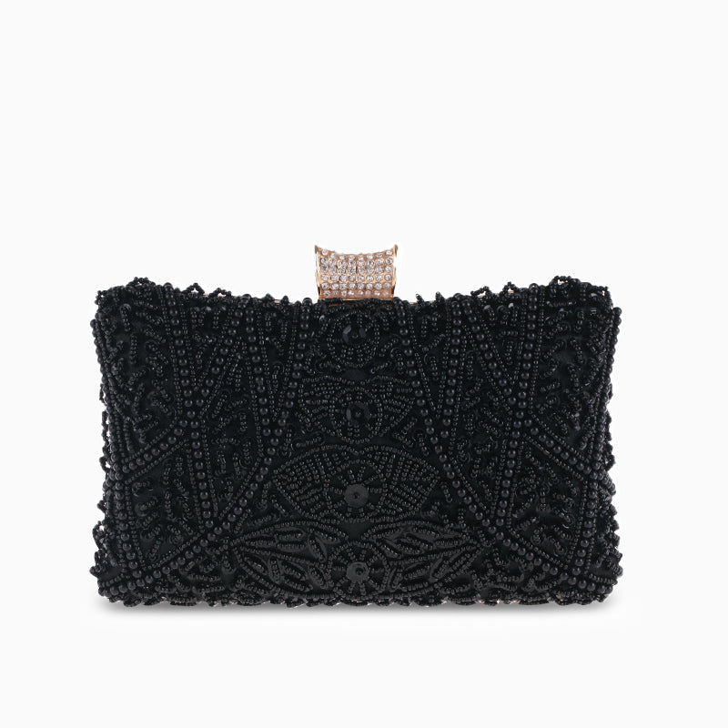 Kaia Elegant Beaded Clutch