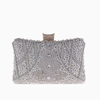 Kaia Elegant Beaded Clutch