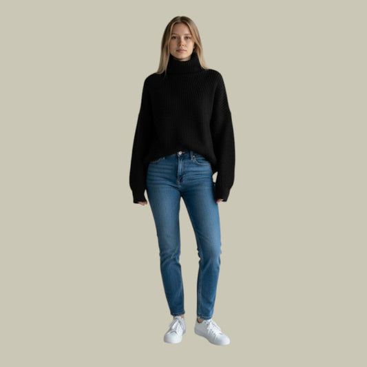 Paige | Women’s Modern Relaxed Fit Winter Turtlenecks Sweater