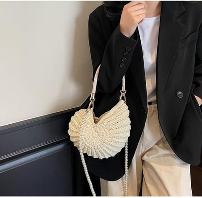 Atelier Crochet Shell Bag | Handcrafted Pearl Detail